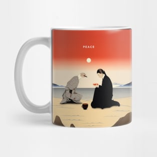 Peace: Can't We All Just Get Along  on a Dark Backgound Mug